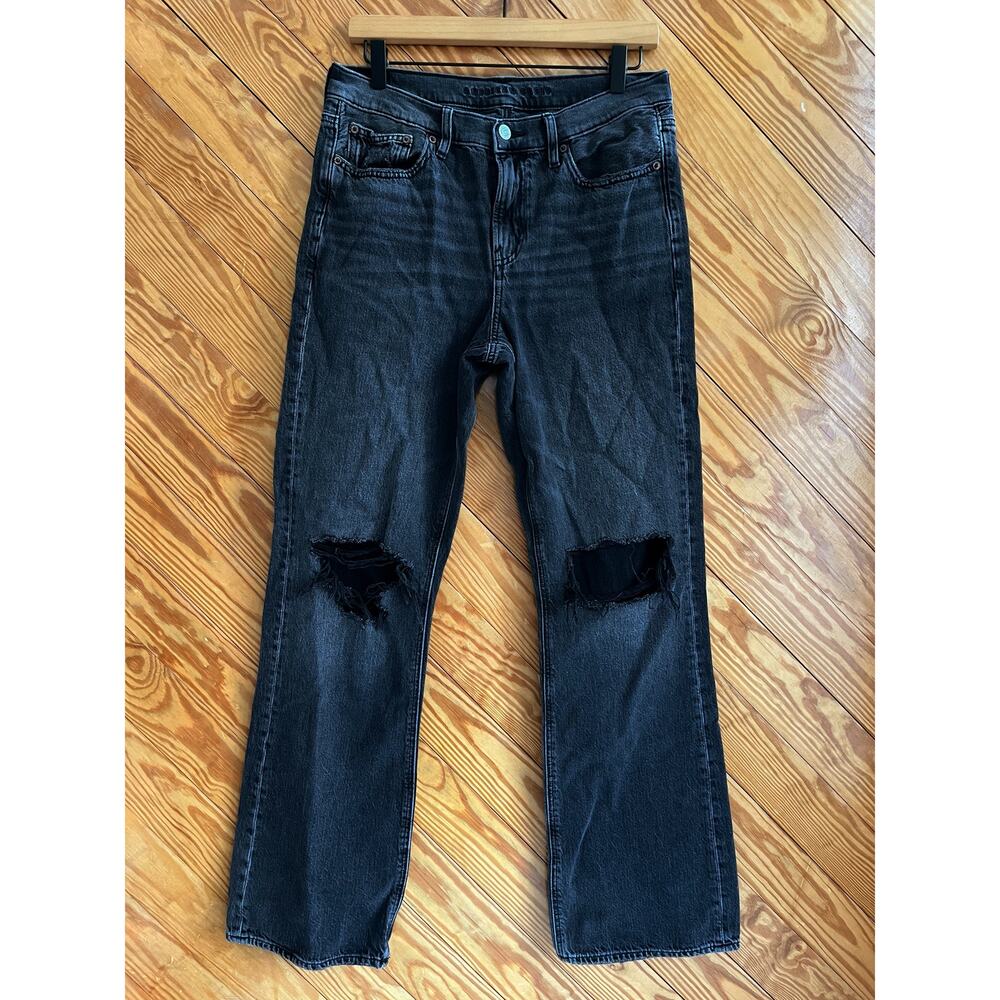 American Eagle '90s Bootcut Jeans Black Distressed